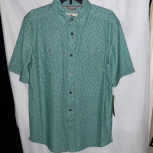 Lake & Trail Men’s Fishing Lure Print Button Down Shirt
